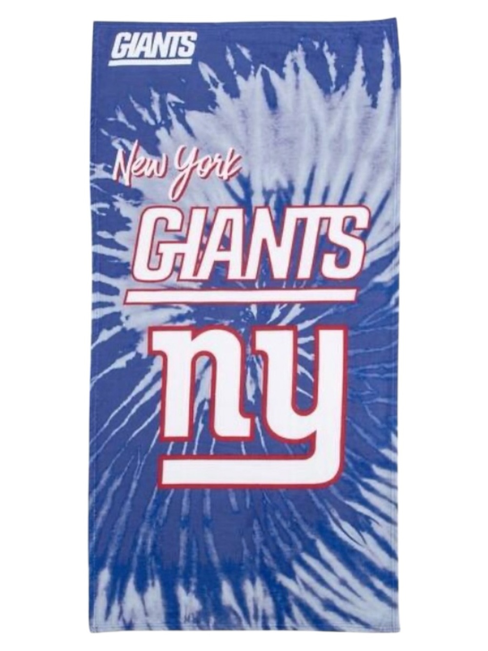 NFL New York Giants Tie Dye Beach Towel (NWT) (Size: 60 X 30)